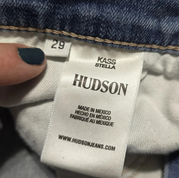 Hudson Kass Stella Straight Crop Light Wash Jeans, Frayed Hem, High Rise, EUC! - Picture 12 of 13